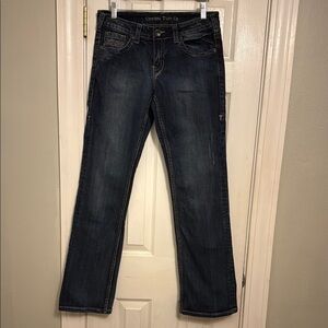 Cowgirl Tuff Dark Wash Straight Leg Jeans